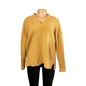 Escada Tan Knit V-neck Sweater